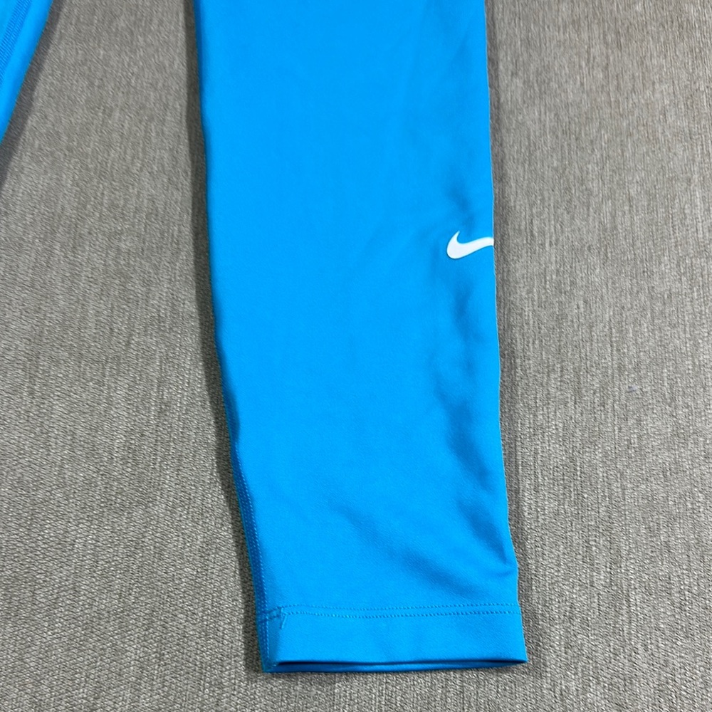 Nike Girls Bright Blue Active Leggings Size Medium - Picture 2 of 5